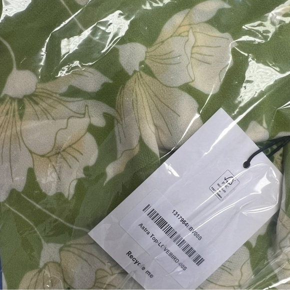 Reformation Astra Floral Low Back Blouse Top, NEW - Picture 14 of 16